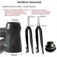 6MSKS 1組 44-55mm 錐管密封軸承車頭組，適用於登山車/MTB/BMX/公路車 - 黑色 - 查看 4