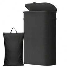 70L Large Capacity Fabric Laundry Hamper With Lid, Dust-Proof Laundry Basket For Home Bedroom Bathroom, Foldable Hand-Carry Clothes Storage Bin, 4 Colors Available - View 11