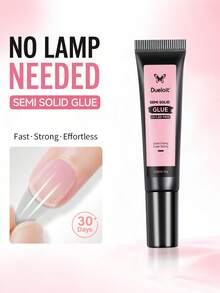 1/2pcs Upgraded Super Strong 10g Semi-Solid Nail Glue, Soft Nail Glue For Nail Tips - No UV Light Needed, Long-Lasting - 10g - View 8