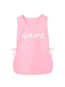 Customized Dust-Proof Sleeveless Kitchen Apron For Cooking And Washing, Unisex Quick-Dry Barber Apron With 2 Pockets, Waterproof Personalized Household Apron - Multicolor - View 14