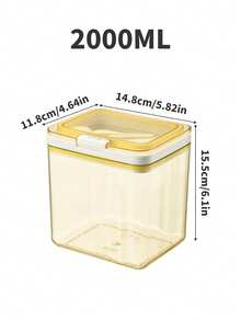 1pc/Baby Formula Powder Box/Cereal Storage Jar/Kitchen Storage Container/Material:PP/Double-Layer Seal Ring/Built-In Measuring Spoon/Sturdy Buckle/Large Capacity (1500ML/2000ML Optional) - Multicolor - View 8