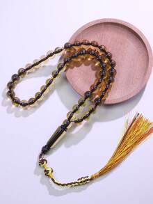 45pcs Muslim Prayer Beads Amber Tesbih Beads With Woven Tassel, Islamic Decorative Gift, Suitable For Men And Women - Multicolor - View 2