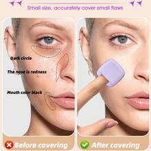 21Pcs Purple Cosmetic Sponges Triangle Powder Puffs Finger Puffs Bow Hairband Ultra Soft For Foundation Concealer Powder Blending Makeup Tool Kit For Beginners - Purple - View 8