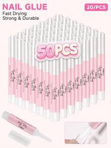 5/10/20/50PCS, 2g Compact With Super Strong Hold, Fast‑Drying & Long‑Lasting Nail Glue, Tip Needs To Be Cut Open Before Use, Precise Dot Dispensing, Y2K‑Style, For Acrylic Nails, False Nail Tips & Nail Rhinestone Decorations - 2g - View 11