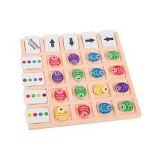 1 Set Little Fish Find Direction Educational Board Game, Children's Color And Direction Cognition Puzzle Toy, Montessori Early Learning Educational Training Game, Enhance Logical Thinking And Attention, Suitable For 3+ Years Old Children's Parent-Child Interactive Desktop Toy - Multicolor - View 12