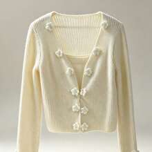 Women Two-Piece Outfits - Apricot - View 9