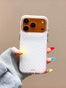Wrinkled Silver Rope Pendant Compatible With Apple 17 Pro Max Phone Case, 16 New Model, 15 Pro, Women's 16 PM Full Coverage Protective Shell - White - View 3