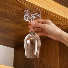 Wine Glass Rack, 1pc, Under Cabinet Mount (Transparent), No Drilling Required, Quick Installation - View 1