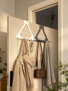 Triangular Door Hook, Over-The-Door Coat Rack, Made Of Steel Material, With Strong Stability And Load-Bearing Capacity, Suitable For Hanging Clothes, Bags, Keys, Hats, Etc., Suitable For 19 Holidays, 365 Days Use - Multicolor - View 3