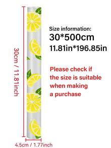 1 Roll Lemon Pattern Shelf Liner, Polka Dot Cabinet Liner, Flat Non-Slip Effect, Non-Adhesive Drawer Mat, EVA Waterproof Refrigerator Liner, Easy To Cut Cabinet Liner, Suitable For Shelves, Tables, Cabinets, Kitchen And Shelf Mats. - View 8