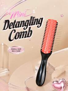 CTZIHGAO 1/2/3pcs Unisex Classic Styling Comb Set, Suitable For Dry And Wet Curly Hair, 9-Row Comb Teeth With Edge, Suitable For Natural Thick Hair, Blow Dry, Parting, Styling, Detangling, Creative Gift Detachable Hair Brush 9-Row Nylon Comb, Can Comb Through Tangled Hair, Massage Scalp, Unisex - Multicolor - View 11