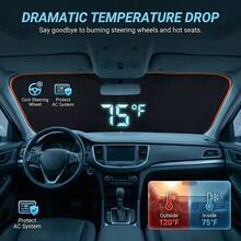 1pc Portable Heat-Insulating Sunshade, Single-Piece Car Sunshade, Specially Designed For Car Front Windshield, Titanium Silver Upgraded Thickened Sunshade, Effectively Blocks Sunlight, Easy To Install, High-Quality Fabric, Practical For Car Interior In Summer, Suitable For Travel And Camping, Fits Sedans, SUVs And Trucks - A - View 11