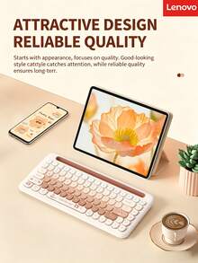 Lenovo Wireless Keyboard, USB Receiver, Quiet Keys, Ergonomic, Universal For Office, Study, Desktop, And Laptop - View 4