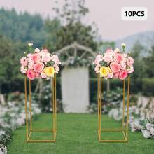 10-Piece Metal Decorative Flower Stand Set, Suitable For Parties, Events And Home Décor - 10 Pieces - View 1