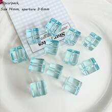 14mm Transparent Color Square Square Square Straight Hole Bead DIY Bead Pen, Phone Rope, Phone Chain, Keychain And Other Accessories - Multicolor - View 25