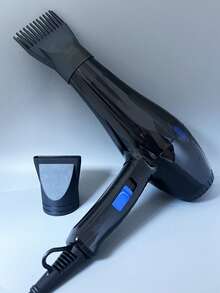 1pc UK Plug Professional High Power Hair Dryer Set With Diffuser And Multi-Styling Nozzles, Home & Salon Hair Styling Tool Kit - Black - View 19