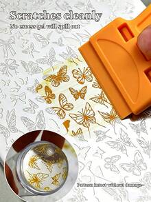 BAOSHIMAN Nail Art Print Template Scraper, Multi-Functional Cleaning Scraper, Suitable For Nail Transfer Plates, Durable Plastic Handle, Portable Nail Art Tool For Cleaning, Removing Glue And Scraping Nail Polish, Suitable For Home DIY Nail Artists - Multicolor - View 2