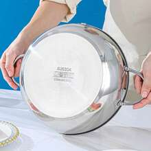 24cm 3.4L Japanese Tempura Deep Fryer Pot, Stove‑Top Frying Pot Built‑In Thermometer And Oil Drainer Rack For Home Use - View 4