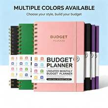 A5 Spiral Budget Planner Notebook, PU Leather Undated Budget Ledger With Expense Tracking, Financial Bill Organizer Monthly Budget Planner, Bookkeeping Ledger For Recording Income And Expenses, Budget Planner, Budget Ledger, Personal Finance Management, Household Budget Record Notebook, Organizer Ledger - Rectangle - View 4