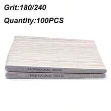 5/10/25/50/100Pcs Professional Nail File 100/180/240 Sanding Buffer Block UV Gel Nail Polish Pro Nail Files Artificial Nail Tips Manicure Pedicure DIY Tools Accessories - White - View 15