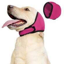 Adjustable Dog Ear Muffs Headwear, Reduces Thunderstorm, Fireworks, Travel Noise, Suitable For Medium To Large Pets - Hot Pink - View 9
