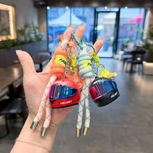 Creative Colorful Motorcycle Helmet Keychain Couple Style Bag Charm Relaxing Motorcycle Helmet Phone Lanyard Car Key Chain Gift - Multicolor - View 5