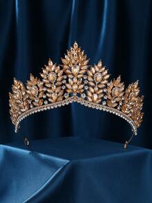Wedding Crowns For Bride Cubic Zirconia Tiaras Bridal Diamond Headpieces Quinceanera Zirconia Headband - Multicolor - View 19