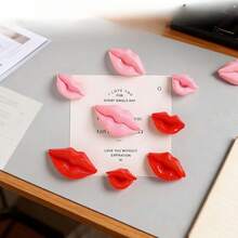 4/8/12pcs Creative Red Lip And Lip Shaped Refrigerator Stickers, Novel Refrigerator Magnets, Used For Decorating Refrigerators, Storage Cabinets, Cabinets, Whiteboards, Interesting Kitchen Decorations, Home Gifts - Multicolor - View 1