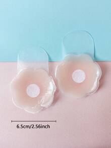 8/Pcs/Set Breathable Silicone Nipple Petals, Invisible Self‑Adhesive Nipple Cover Tape, Non‑Slip Reusable Breast Pasties For Wedding Dresses, Backless Outfits, Summer & Winter Daily Wear - Multicolor - View 4