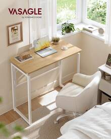 VASAGLE Folding Table, Folding Desk, Rounded Edges, 80 X 40 Cm - A - View 8