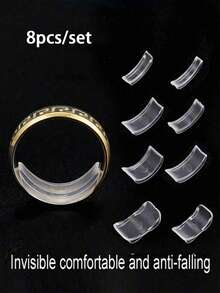 8/16/24pcs Adjustable Ring Size Adjuster/Resizer - Invisible Ring Size Adjuster, Suitable For Wedding/Events - Temporary And Permanent Use, Fits All Types Of Rings - Multicolor - View 11