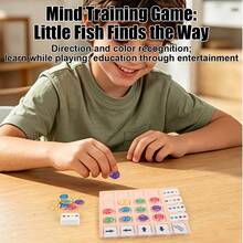 1 Set Little Fish Find Direction Educational Board Game, Children's Color And Direction Cognition Puzzle Toy, Montessori Early Learning Educational Training Game, Enhance Logical Thinking And Attention, Suitable For 3+ Years Old Children's Parent-Child Interactive Desktop Toy - Multicolor - View 6
