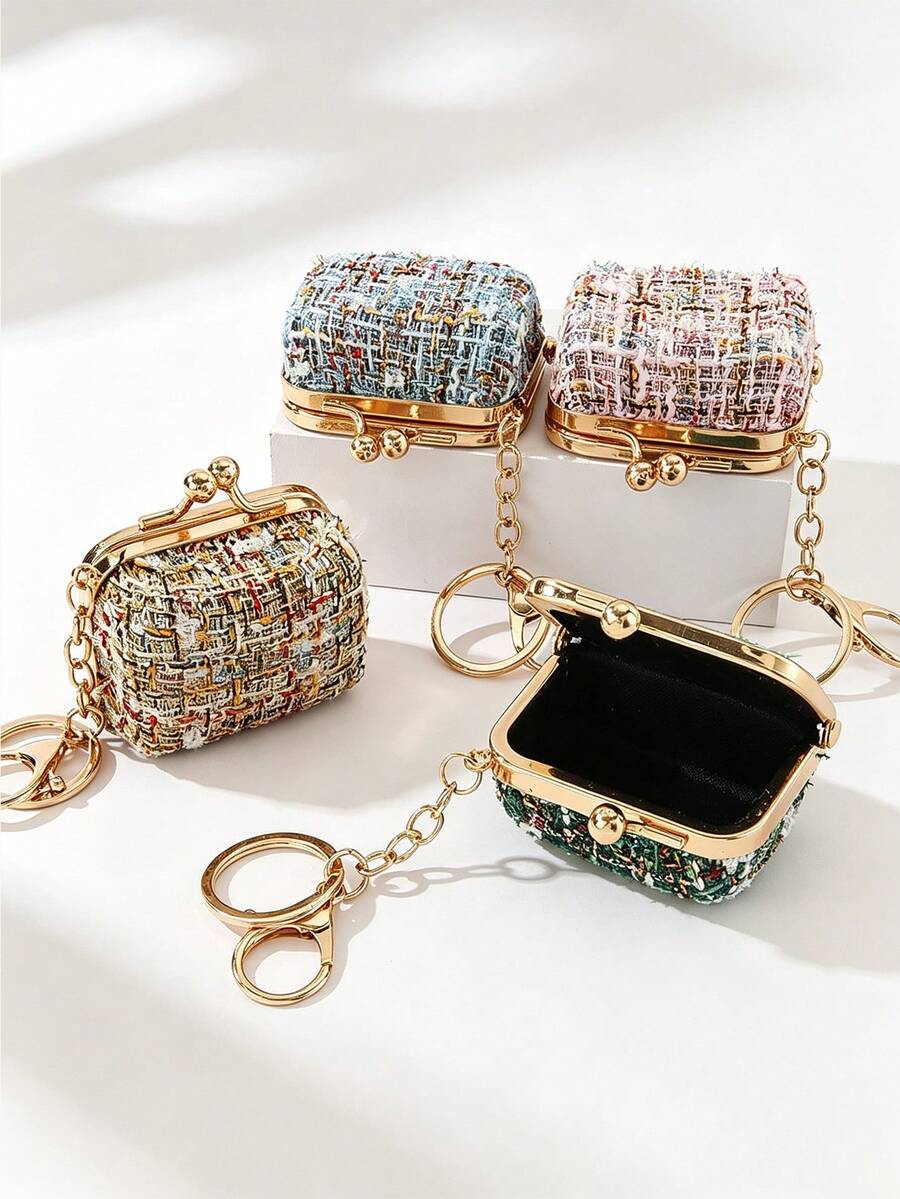 Mini Coin Purse, Portable Hanging Pouch, Exquisite Buckle Design Anti-Loss And Durable, Suitable For Commuting, Shopping Or Dating Use - Multicolor - View 1
