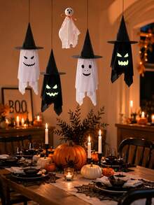 Red Christmas Ball Ornament Extra-Large Christmas Ball Ornament Hanging Decorations For Outdoor Use, Spooky Ghost With A Face That Glows In The Dark,Decorations For Outdoor Use In Gardens, On Trees, Porches, And Lawns - A - View 4