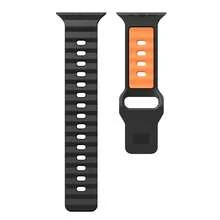 1pc Two Tone Sports Silicone Watch Strap Compatible With Apple Watch Ultra 3/2 49mm Series 11/10/9/8/7/6/5 SE 42/44/45/46mm Replacement Wrist Band - 42/44/45/46/49mm - View 12