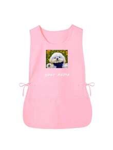 1pc Customized Dust-Proof Apron, Personalized Photo Customized Hairdresser Apron, Customized Kitchen Cooking Apron, 2 Pockets Quick-Dry Apron, Suitable For Home Men And Women, Modern Polyester Oil-Resistant Apron, Quick-Dry, Solid Color, Kitchen And Home Use - Multicolor - View 11