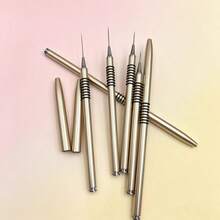 Champagne Gold 8‑Ring Anti‑Slip Nail Liner Pen, Ultra‑Fine Tip For Delicate Nail Lines - Champagne - View 7