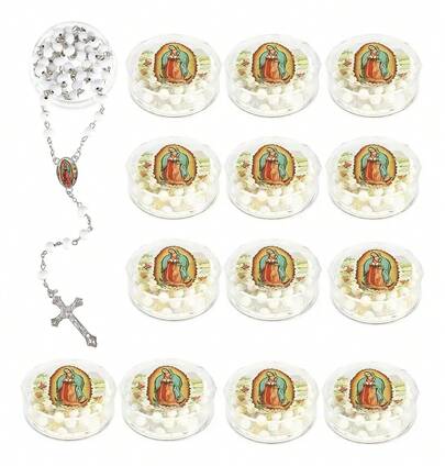 12 Recuerdos Rosarios Virgen De Guadalupe Biblia Recuerdo