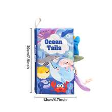 1pc Baby Early Learning Cloth Book 3D Tail Design With Crinkle Paper And BBi Squeaker, Suitable For Baby Tracking, Listening, Visual Learning, Cognitive Development And Sensory Activities - Multicolor - View 10