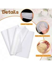 150 Sheets White Tissue Paper For Gift Bags, 14X20In Tissue Paper Bulk Translucent, Bulk Tissue Paper For Packaging Filler, Gift Paper Tissue For Protection Film, Arts Craft Decor Valentine's Day, Weddings, Parties, Birthdays, Halloween, Christmas - A - View 10