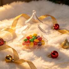 1/5/10pcs Reusable Transparent Tree‑Shaped Gift Boxes, For Holiday Dessert Storage, Party DIY Decor, Party Favor Container,Christmas - Multicolor - View 4