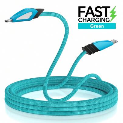 Tzlrxl Magnetic Braided Fast Charging Cable, Durable & Tangle-Free, Multi-Color Options For Phones, Tablets & Laptops