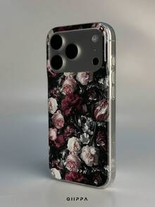 GIIPPA 1件裝玫瑰圖案設計手機殼，適用於Phone 17 Pro Max，相容Phone 16 Pro Max、15 Pro Max、14 Pro Max，韓系高端時尚趣味手機殼，相容11/12/13/14/15/16 Pro Max Plus，優雅設計男女皆宜，送給女友的聖誕節、情人節、復活節、婚禮季與生日完美禮物 - 紅色 - 查看 4