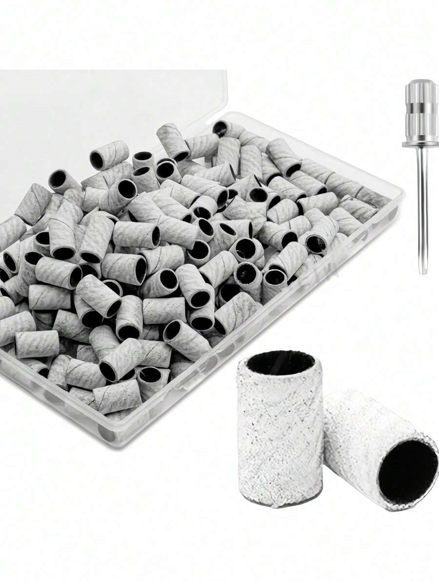 240 Grit Nail Drill Polishing Bands, 10pcs Professional White Nail ...