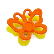 1pc Silicone Baby Teether, Butterfly & Ship Wheel Double-Sided Teething Toy, Thanksgiving Halloween Christmas Gift - Butterfly - View 11