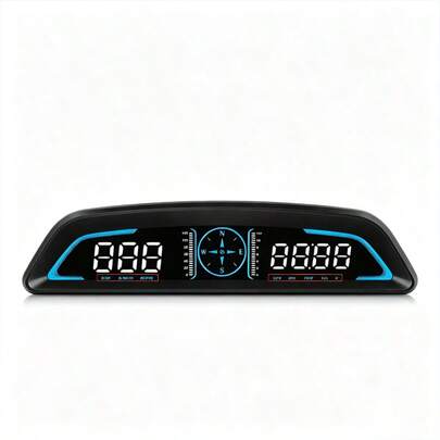 YNF Digital GPS Speedometer, Universal Car HUD 5.5-Inch Large LCD Display, KM/H And MPH Switchable, Built-In Compass And Altimeter, Overspeed Alarm, Fatigue Driving Reminder, Suitable For All Vehicle Odometers