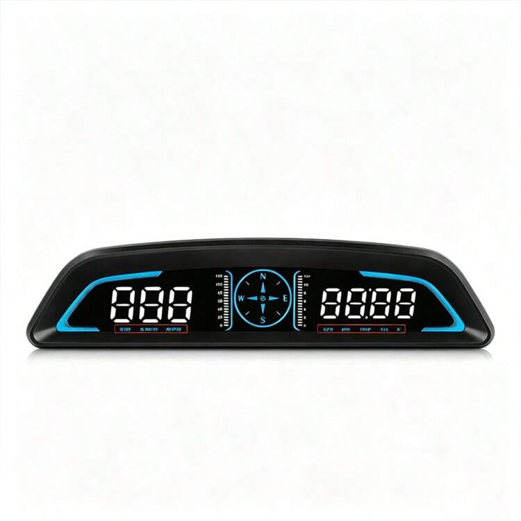 YNF 數位 GPS 時速表，通用汽車 HUD 5.5 吋大螢幕 LCD 顯示器，KM/H 與 MPH 可切換，內建指南針與高度計，超速警報，疲勞駕駛提醒，適用於所有車輛里程表 - A - 查看 9
