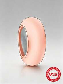 1颗简约925纯银圆形隔珠，DIY首饰礼品 - Q1422-R. - 查看 1