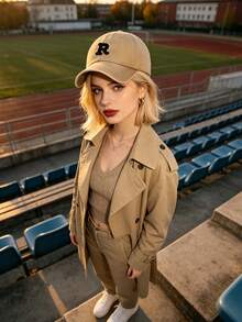 1Pc Unisex Outdoors Fashionable Leisure Washed Baseball Cap, Adjustable Outdoor Sun Protection Casual Hat,Suitable For Daily Matching - Khaki - View 4