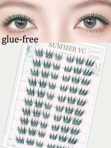 WANPIN Segmented False Eyelashes, Beginner-Friendly, Ready To Use, Reusable, Glue-Free Option Available, Varied Lengths, Natural Hair-Like Texture, Lightweight And Comfortable On Eyes, No Eye Irritation, Suitable For Daily Commute, Parties And Weddings - C - View 11